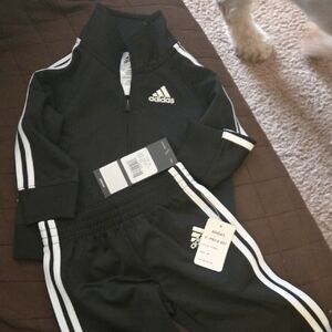 Adidas Black and White Athletic Set Size 6 Month